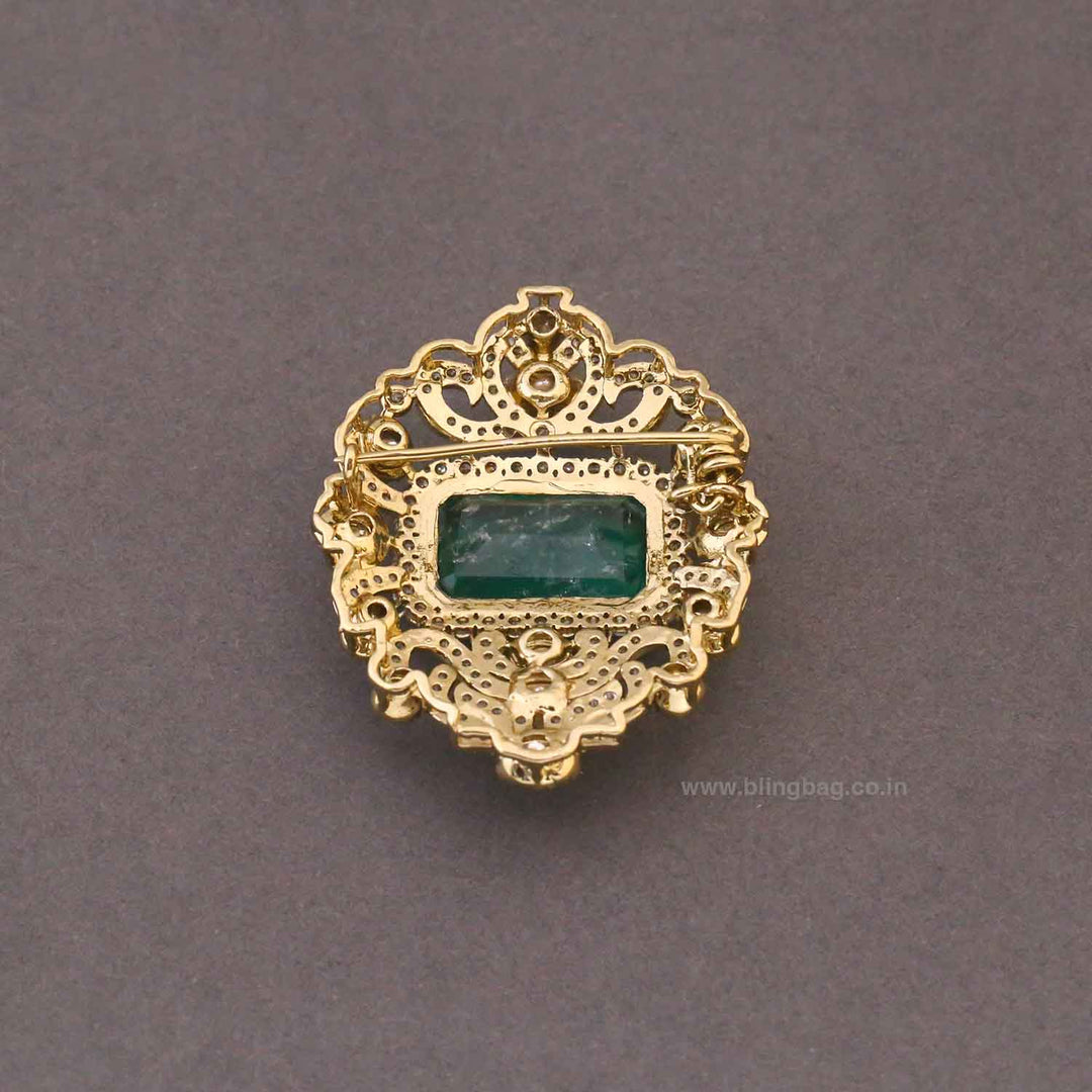 Emerald Empress Brooch