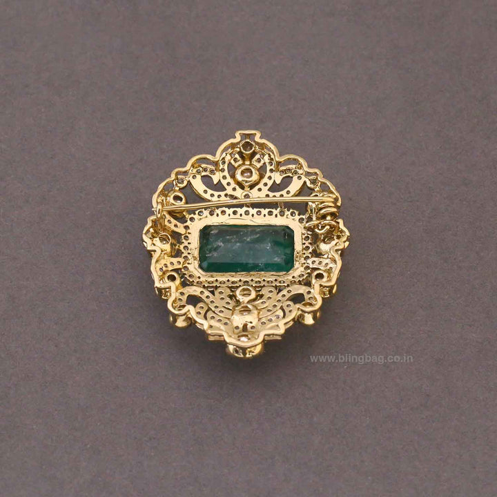 Emerald Empress Brooch