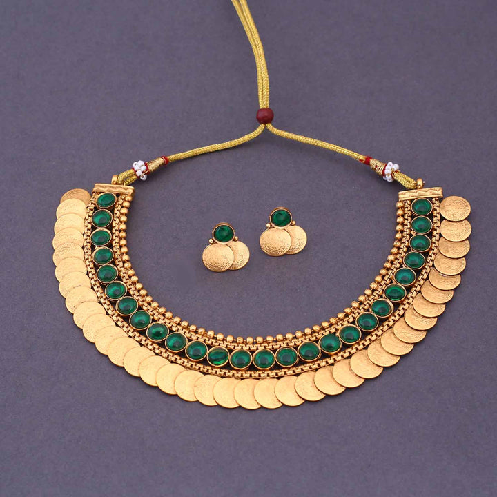 Emerald Erisha Hasli Antique Jewellery Set - New Arrival