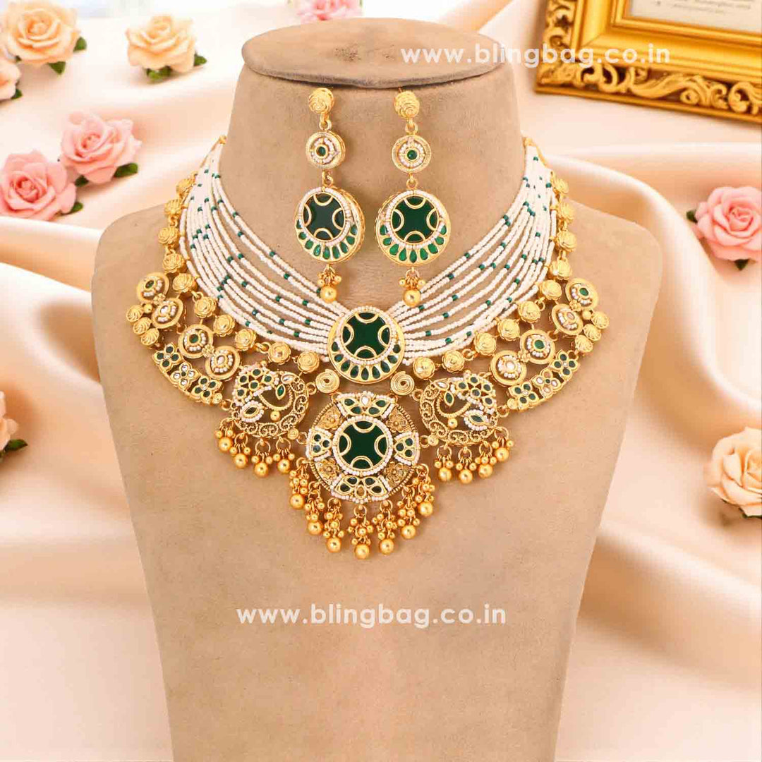 Emerald Eswari Heritage Jewellery Set - New Arrival