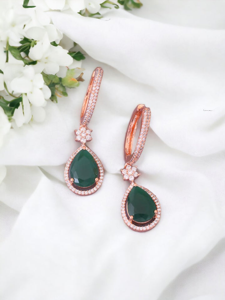 Emerald Eunice Zirconia Hoops
