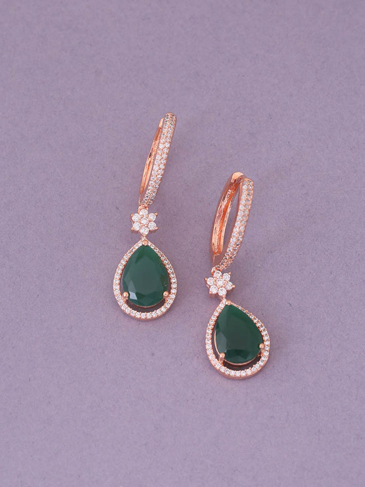 Emerald Eunice Zirconia Hoops