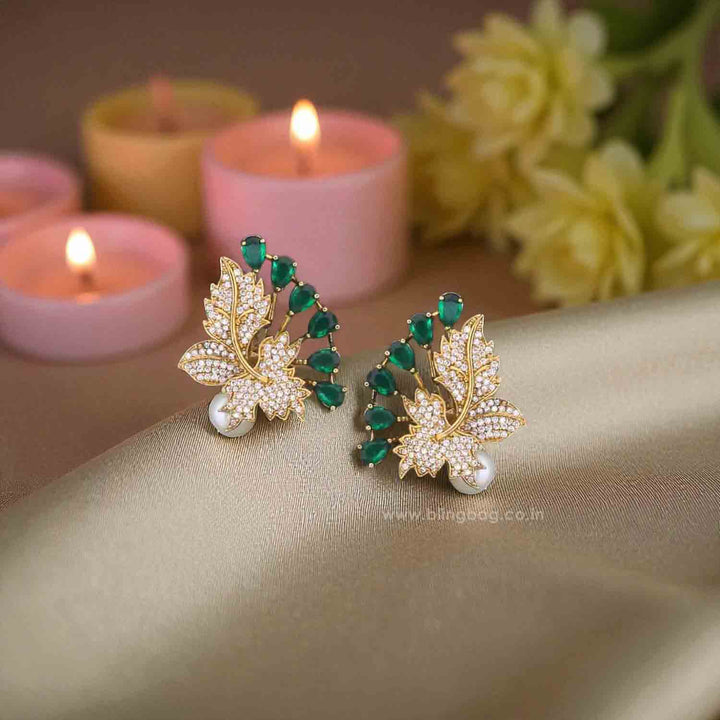 Emerald Evita Victorian Studs