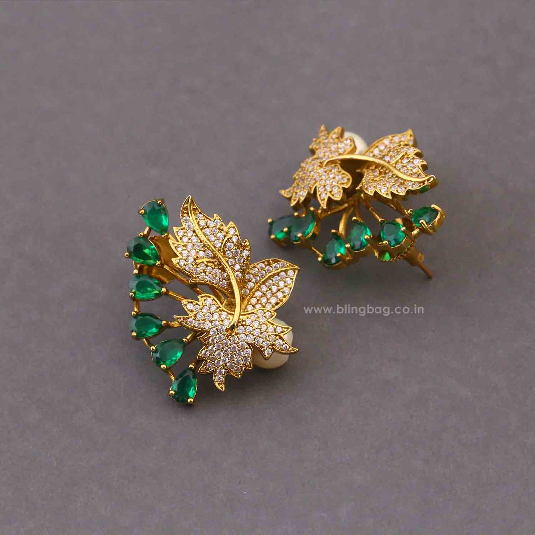 Emerald Evita Victorian Studs