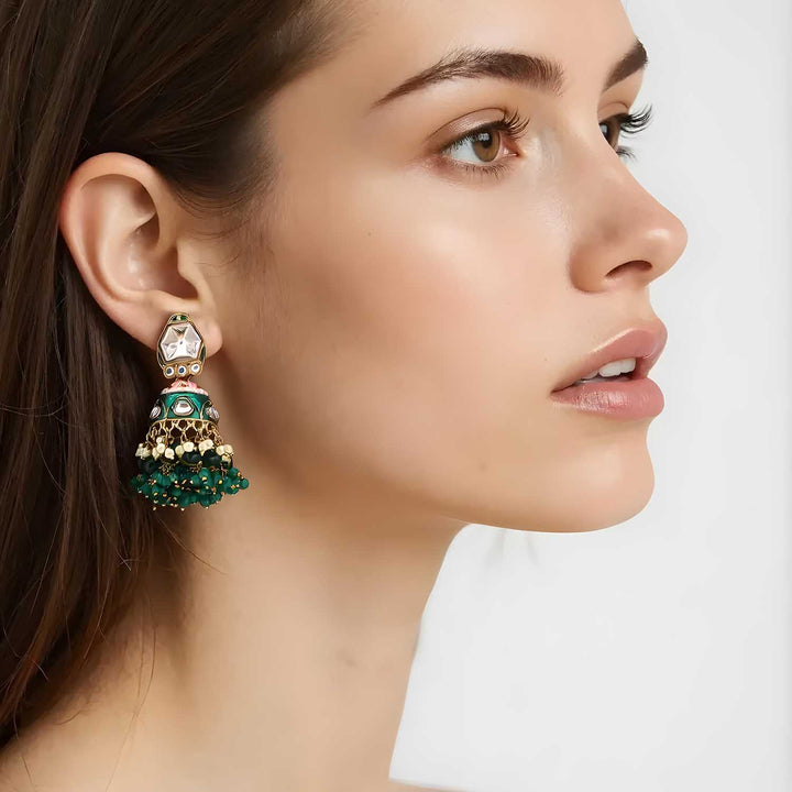 Emerald Farheen Jhumkis