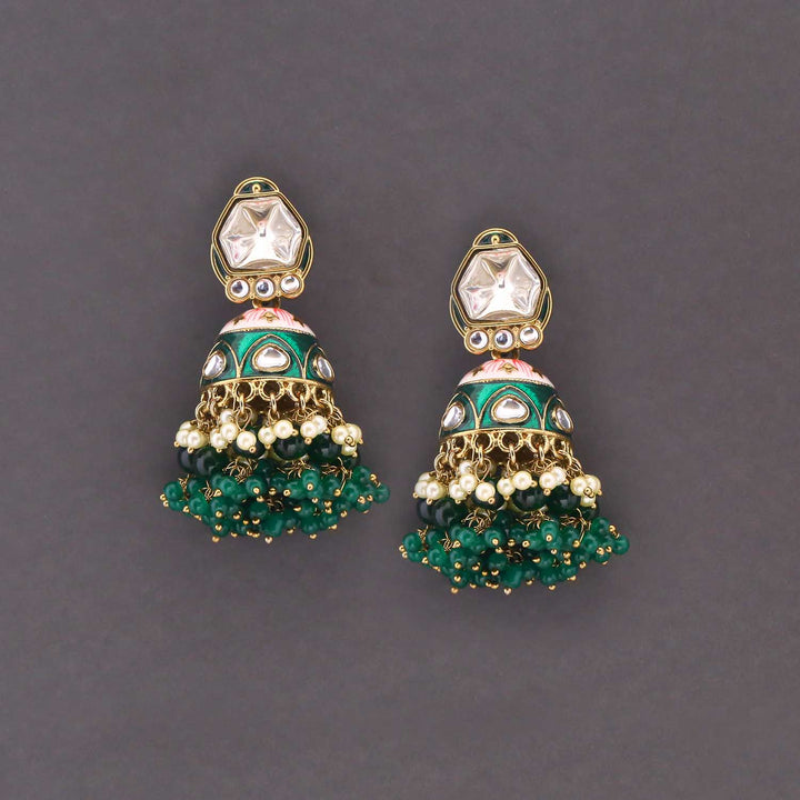 Emerald Farheen Jhumkis