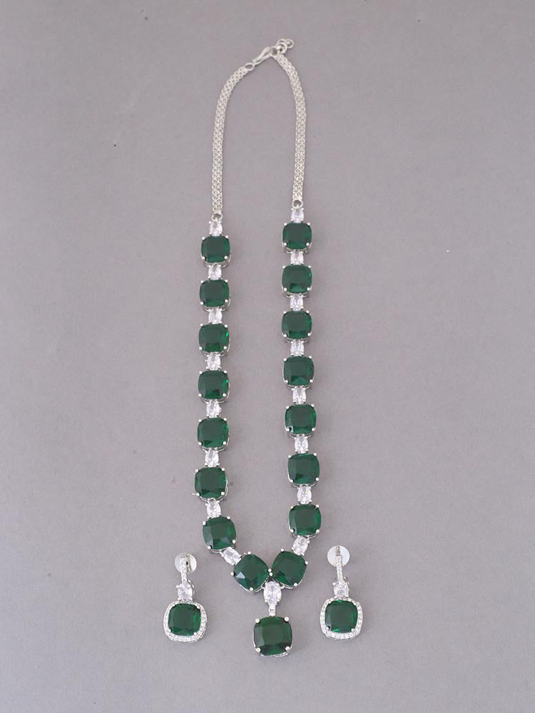 Emerald Fern Zirconia Jewellery Set