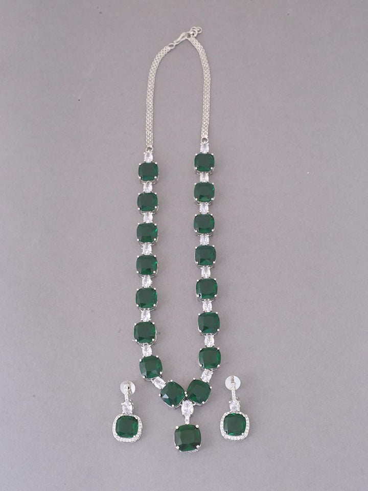 Emerald Fern Zirconia Jewellery Set
