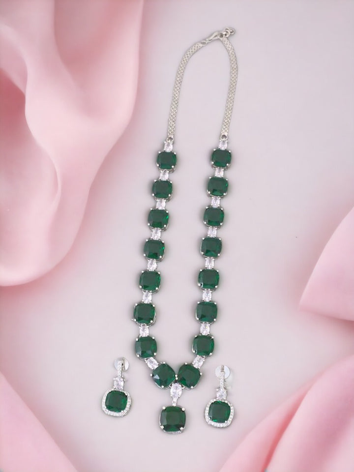 Emerald Fern Zirconia Jewellery Set
