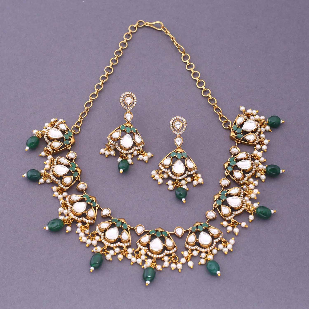 Emerald Firoza Victorian Jewellery Set - New Arrival