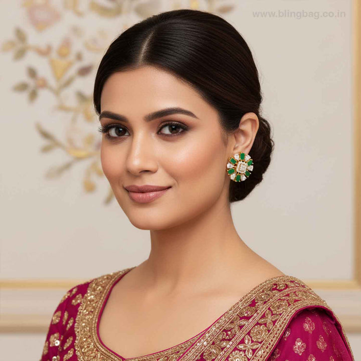 Emerald Galilee Zirconia Studs