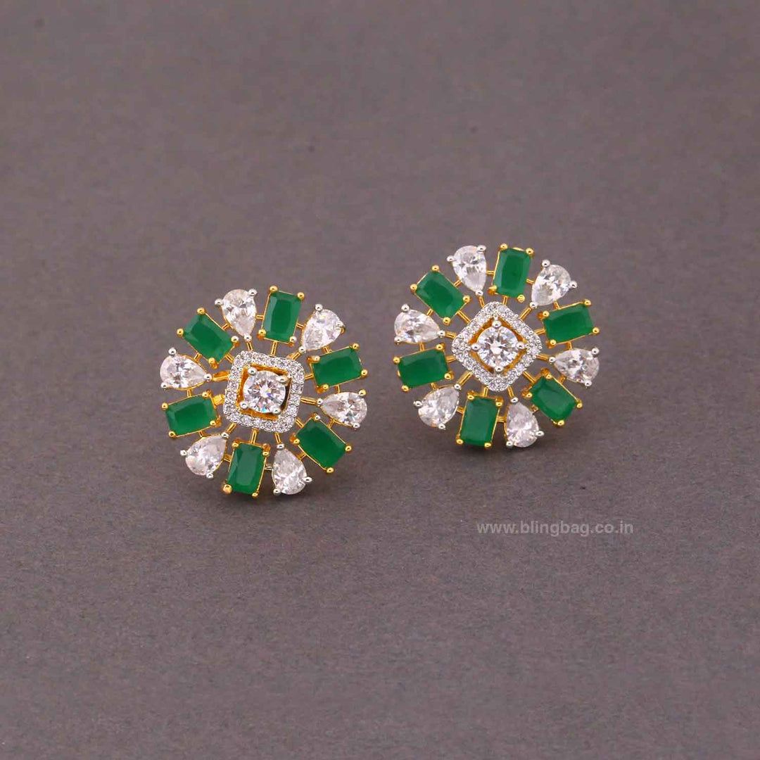 Emerald Galilee Zirconia Studs