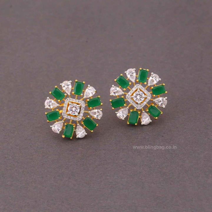 Emerald Galilee Zirconia Studs