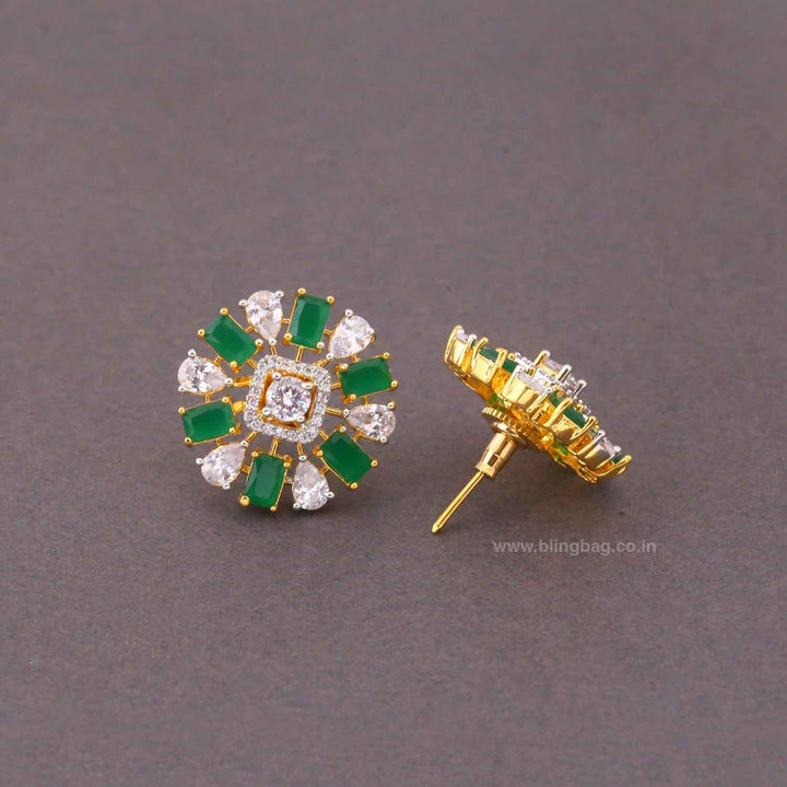 Emerald Galilee Zirconia Studs