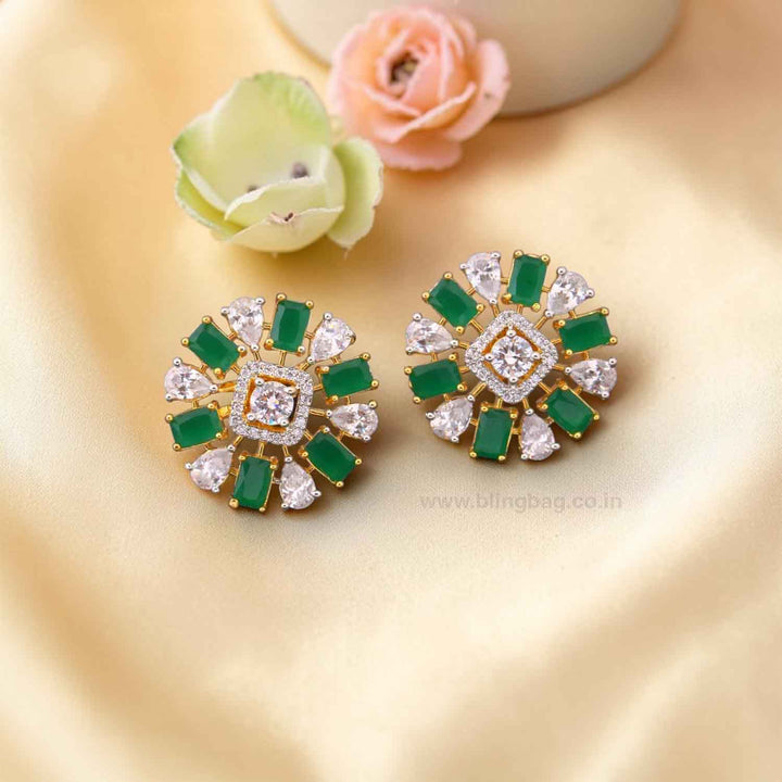 Emerald Galilee Zirconia Studs