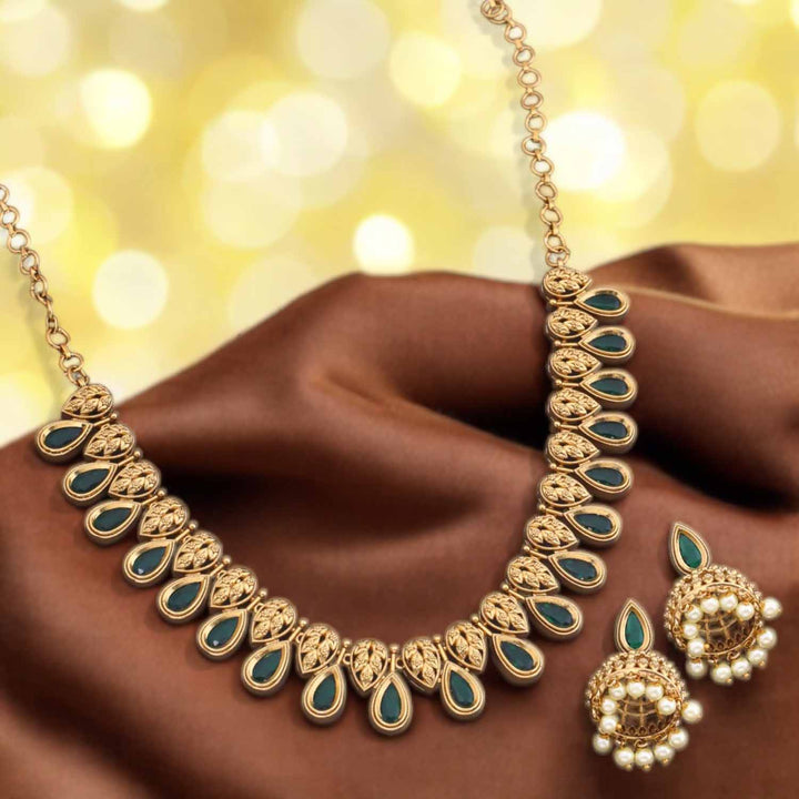 Emerald Garvitha Antique Jewellery Set - New Arrival