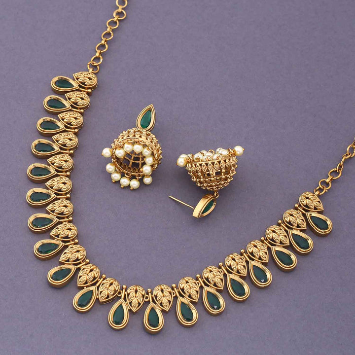 Emerald Garvitha Antique Jewellery Set - New Arrival