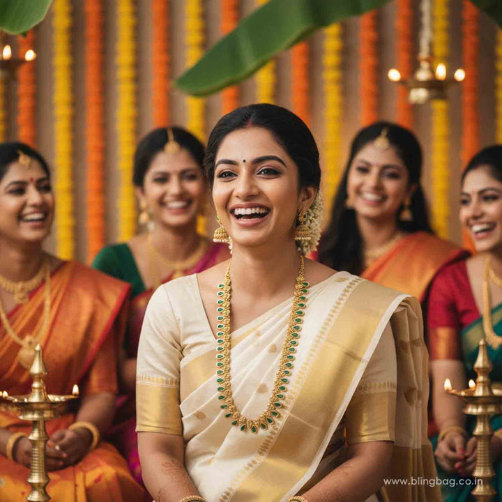 Emerald Garvitha Long Antique Jewellery Set - New Arrival