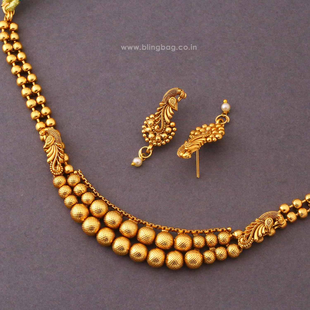 Emerald Gaurika Antique Jewellery Set- New Arrival