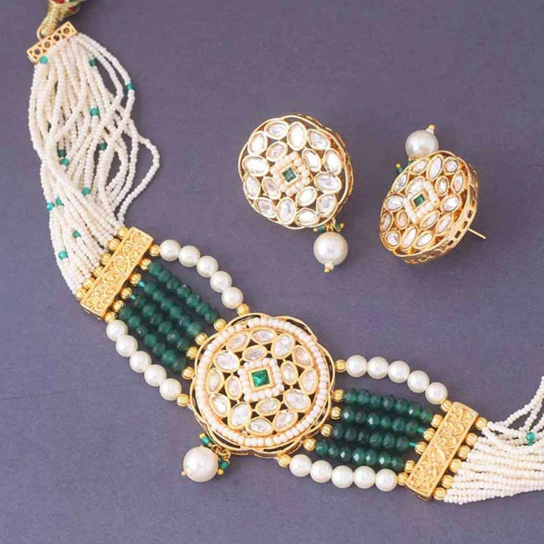 Emerald Geetika Jewellery Set