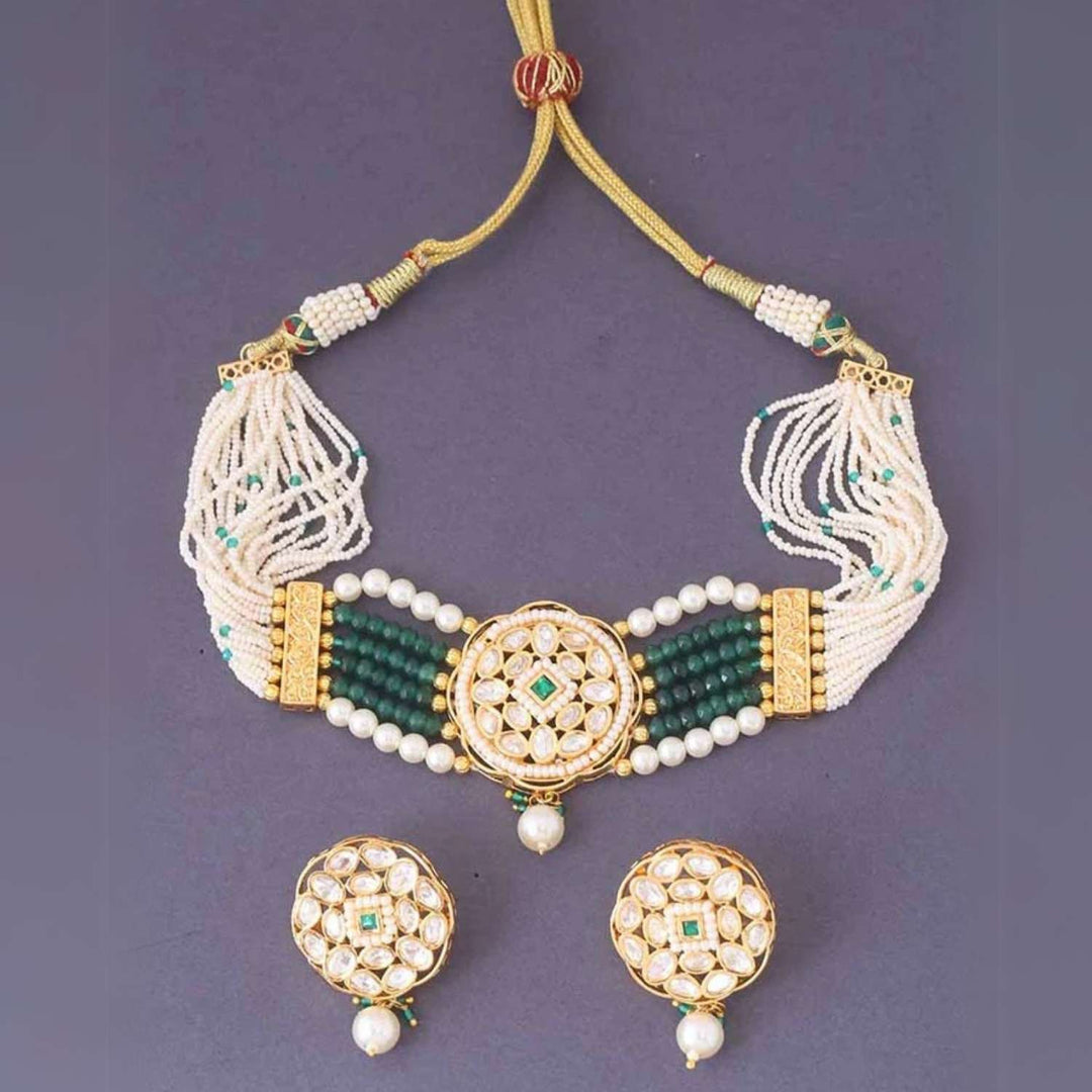 Emerald Geetika Jewellery Set
