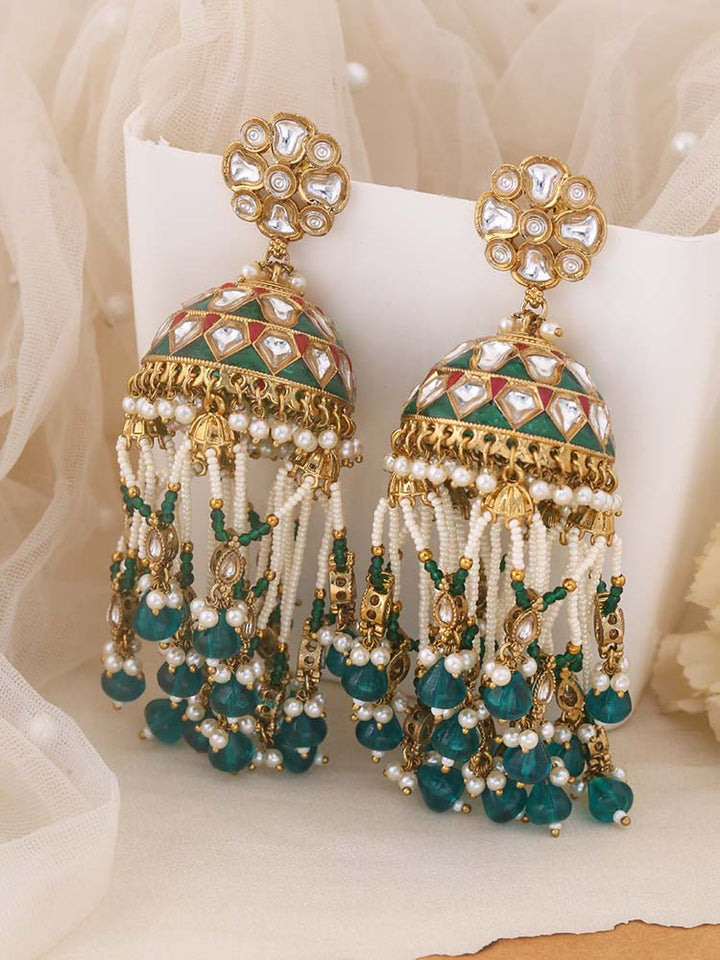 Emerald Girina Ethnic Jhumkis