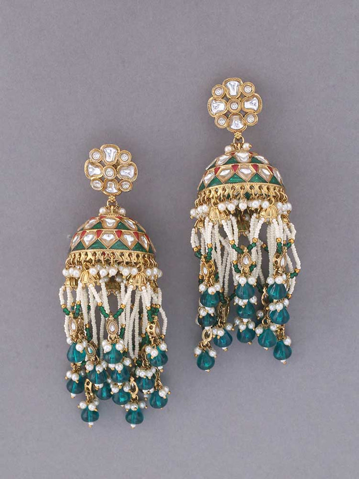 Emerald Girina Ethnic Jhumkis