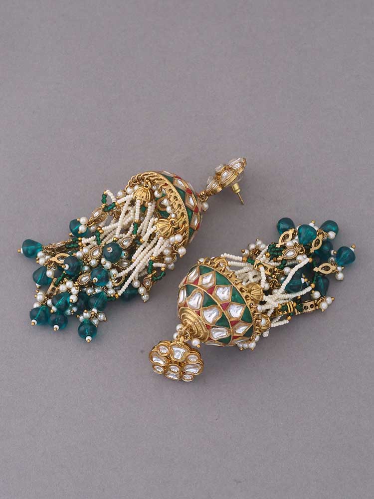 Emerald Girina Ethnic Jhumkis