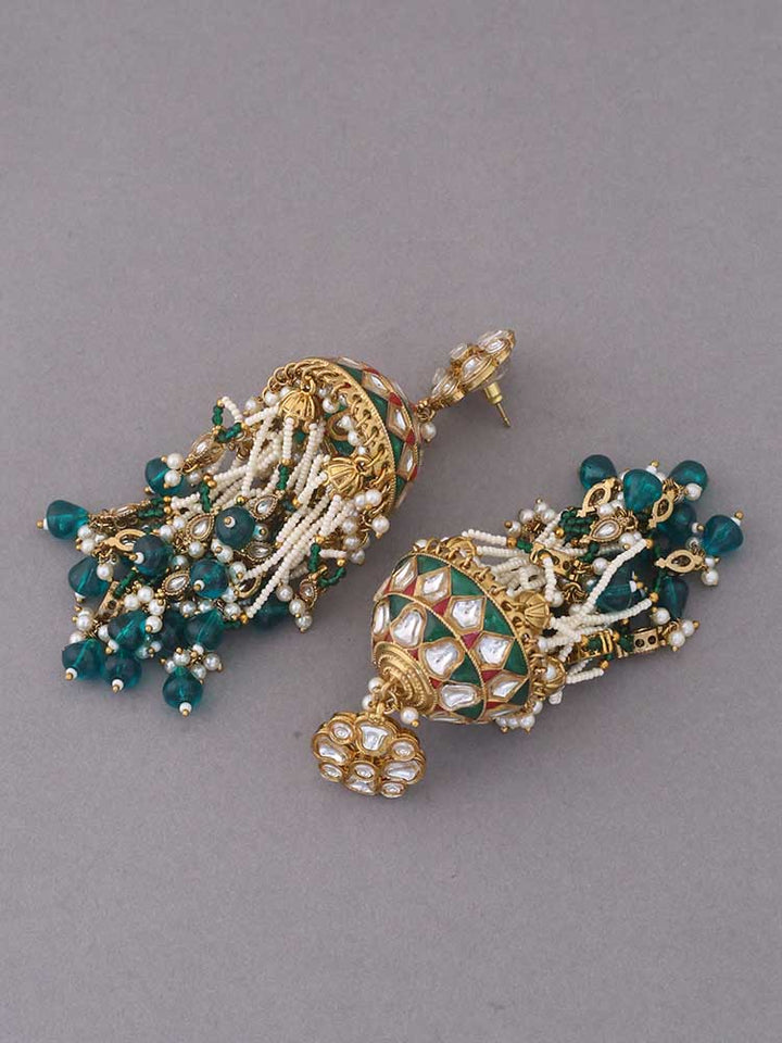 Emerald Girina Ethnic Jhumkis