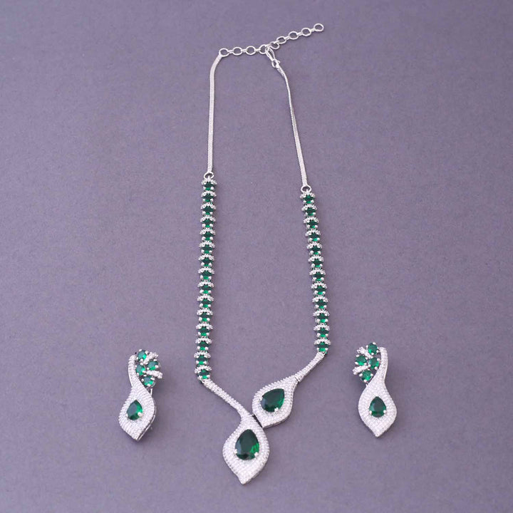 Emerald Glanya Zirconia Jewellery Set