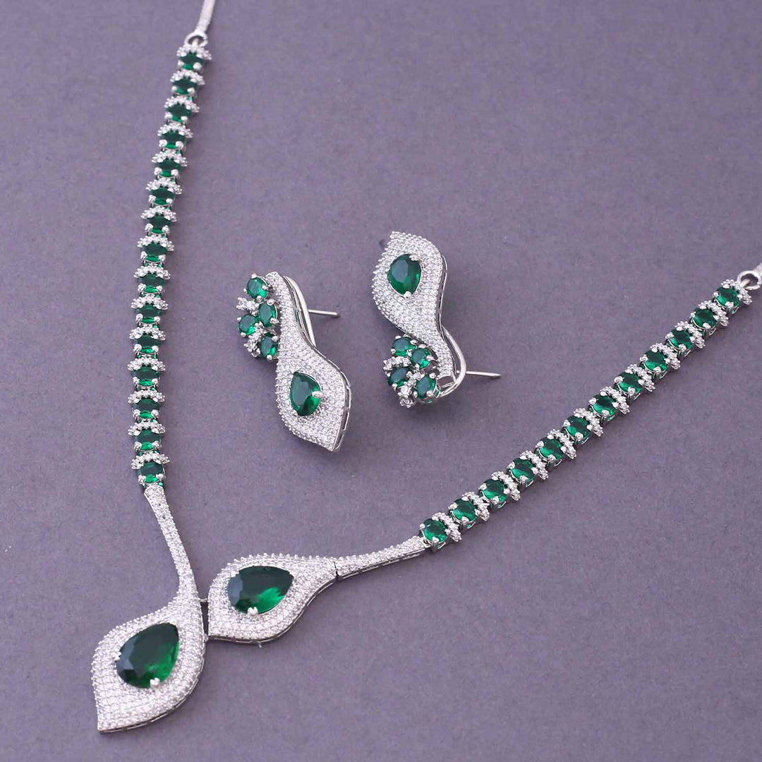 Emerald Glanya Zirconia Jewellery Set