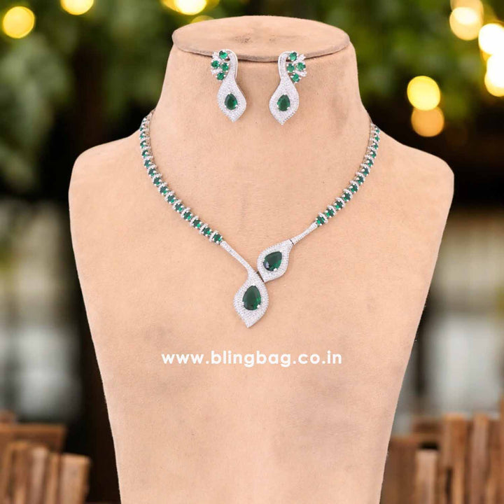 Emerald Glanya Zirconia Jewellery Set