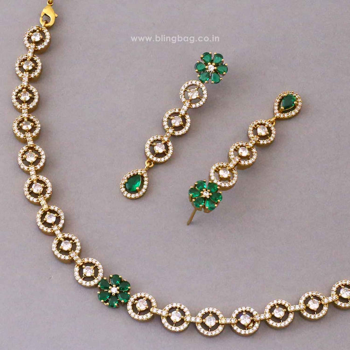 Emerald Gleam Victorian Jewellery Set - New Arrival
