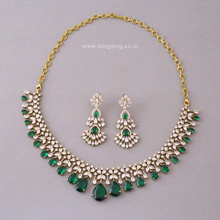 Emerald Glimmer Victorian Jewellery Set - New Arrival