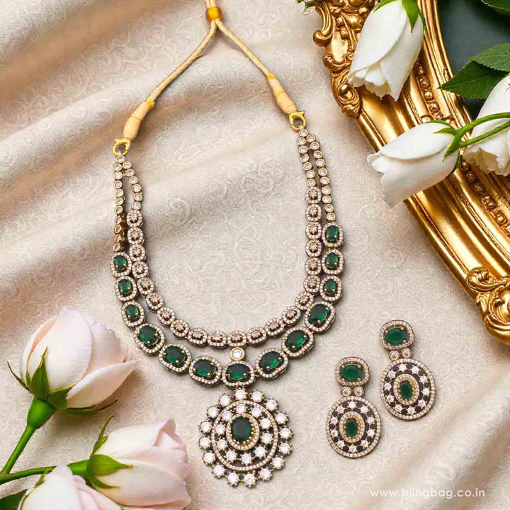 Emerald Golda Victorian Jewellery Set - New Arrival