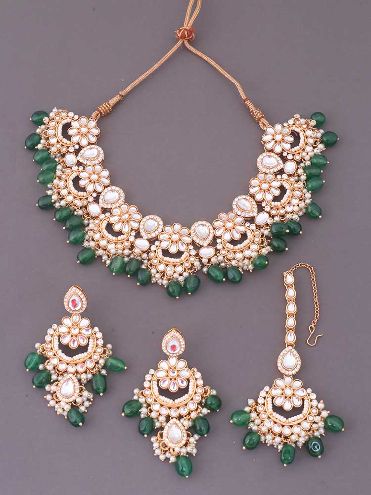 Emerald Gyanti Jewellery Set