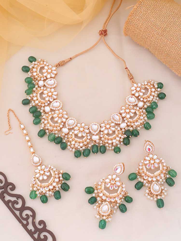 Emerald Gyanti Jewellery Set