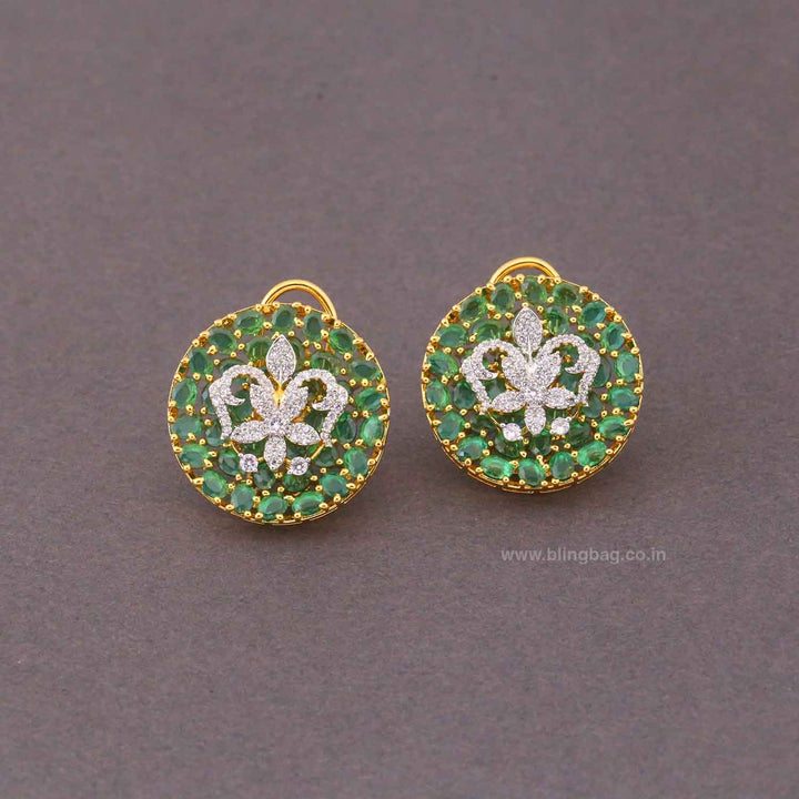Emerald Hadassah Zirconia Studs