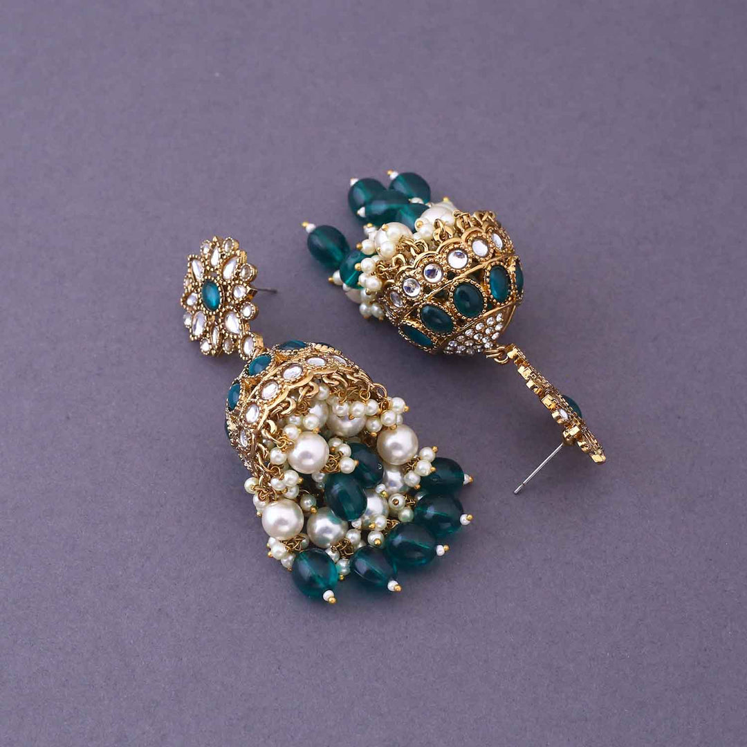 Emerald Harjana Jhumkis