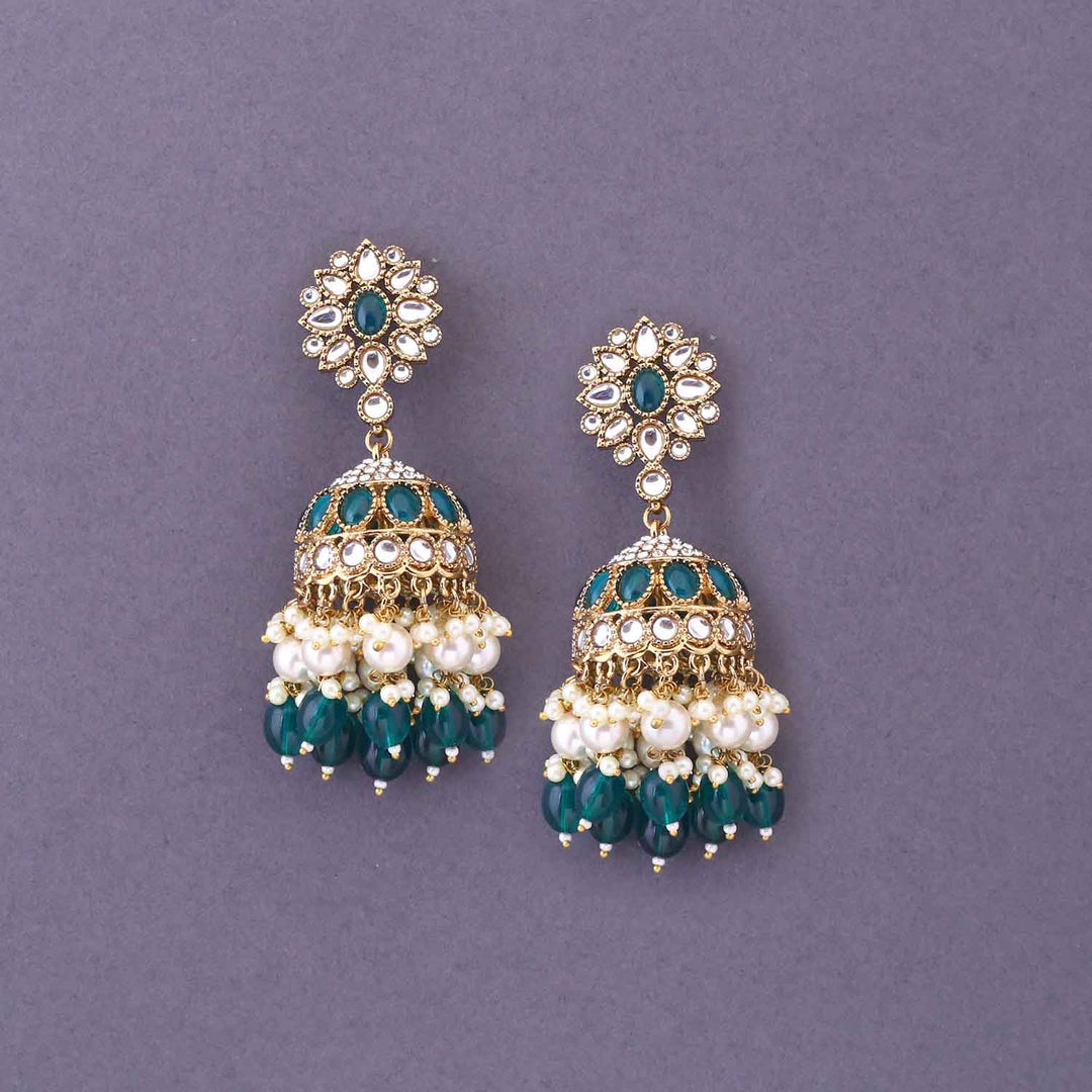 Emerald Harjana Jhumkis