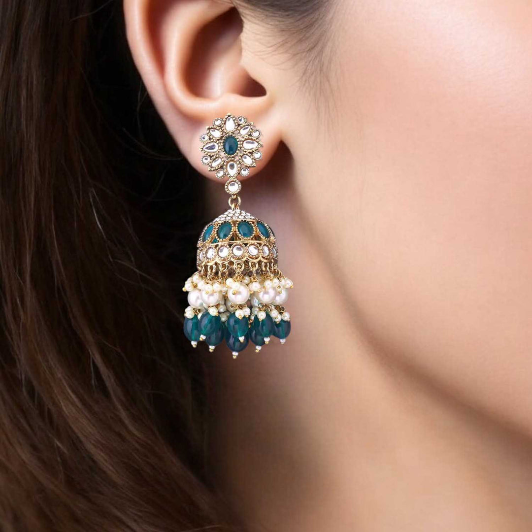 Emerald Harjana Jhumkis