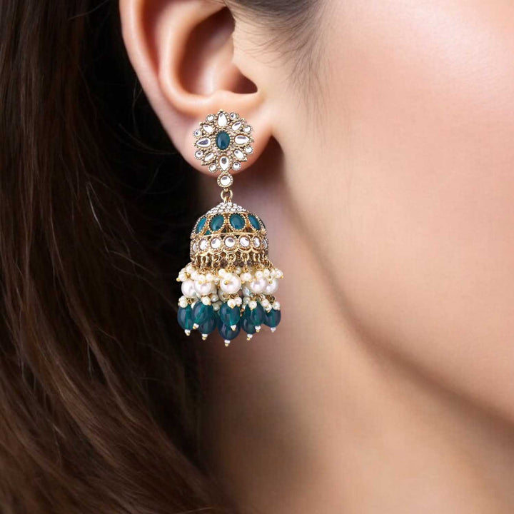 Emerald Harjana Jhumkis