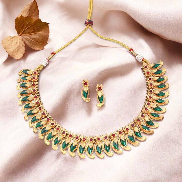 Emerald Hemasri Antique Jewellery Set - New Arrival