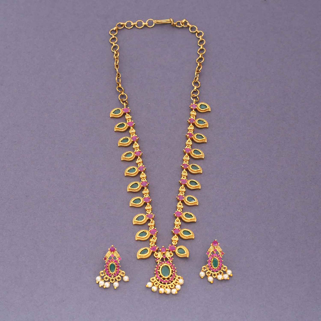 Emerald Hemavathi Antique Jewellery Set - New Arrival