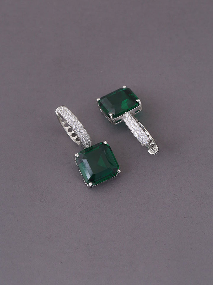 Emerald Hermia Zirconia Hoops