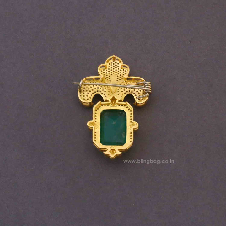 Emerald Honey Comb Brooch