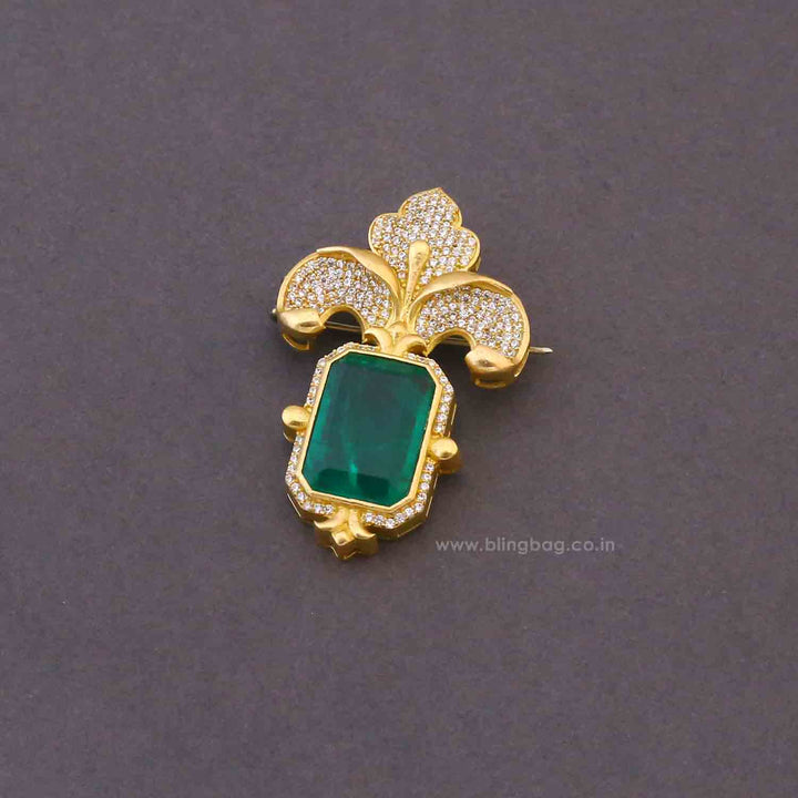 Emerald Honey Comb Brooch