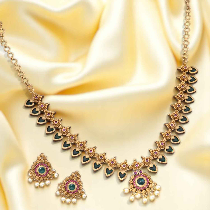Emerald Idona Antique Jewellery Set - New Arrival
