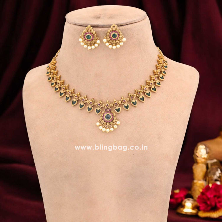 Emerald Idona Antique Jewellery Set - New Arrival