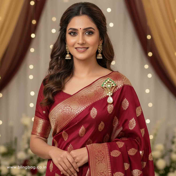 Emerald Imperial Bloom Brooch